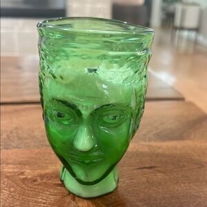 Citronella Candle, green glass NICKEY KEHOE X LA SOUFFLERIE Head and face glass